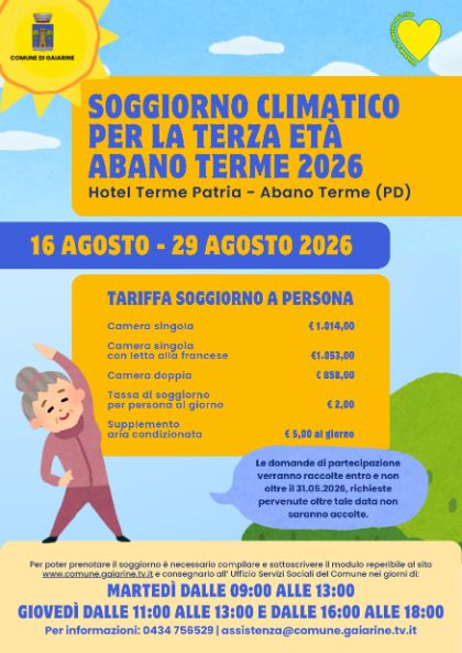 Soggiorno climatico Abano Terme 2026