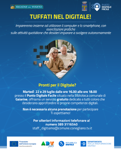 Tuffati nel digitale - Giornate aperte per imparare e sperimentare con Smartphone e PC Tuffati nel digitale - Giornate aperte per imparare e sperimentare con Smartphone e PC