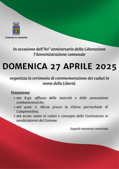 Celebrazione festa della Liberazione 2025