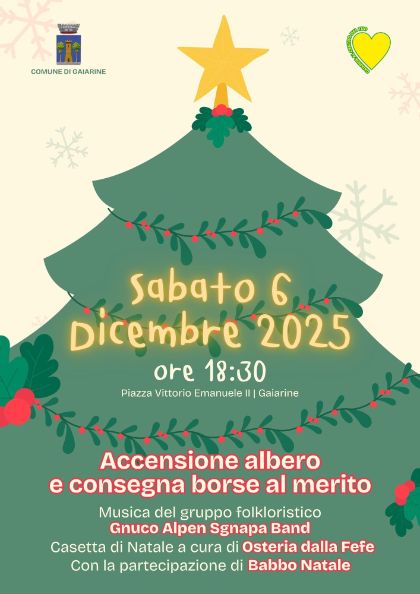 Accensione albero e consegna borse al merito