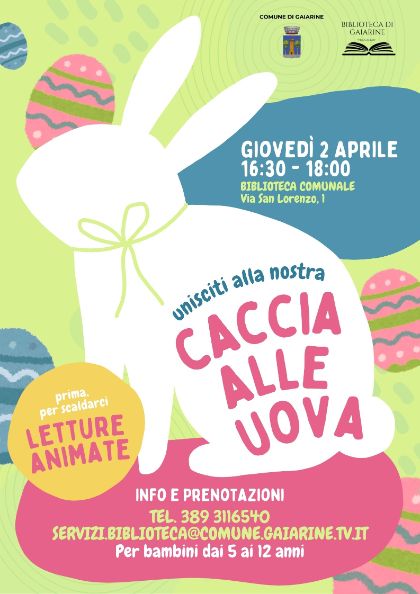 Pasqua in Biblioteca - Letture animate e caccia alle uova