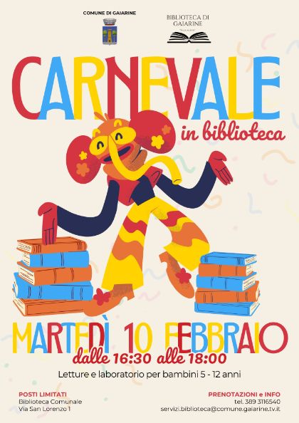 Letture animate - Carnevale in biblioteca 2026