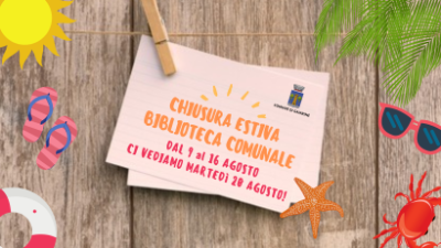 Copertina chiusura biblioteca