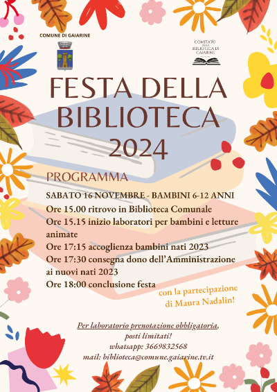 Locandina festa della biblioteca