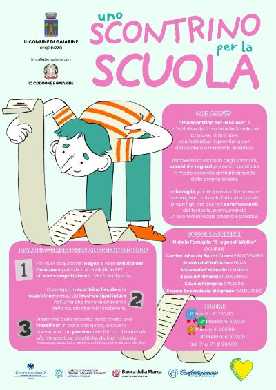 Uno scontrino per la scuola 2025