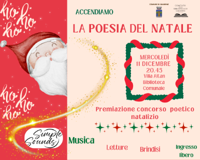 Locandina serata concorso letterario 2024