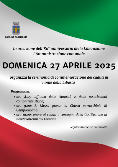Manifesto Cerimonia Liberazione 2025
