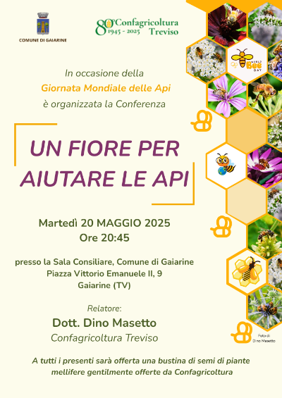 Locandina Un fiore per aiutare le api