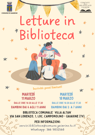 Locandina letture animate primavera 2025