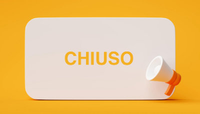 avviso megafono Chiusura