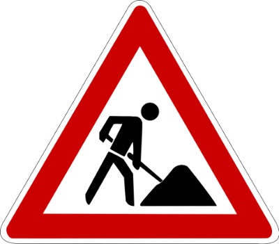 cartello lavori in corso